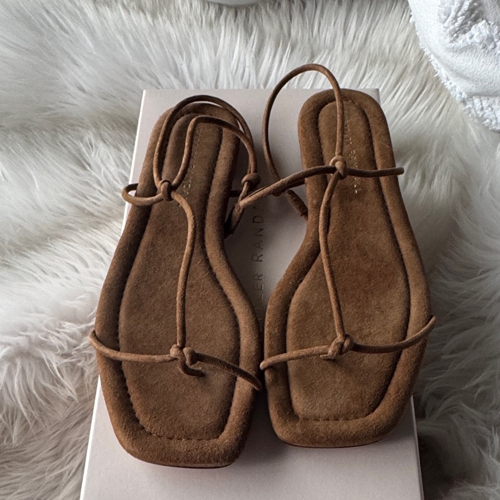 Loeffler Randall Brown suede sandals